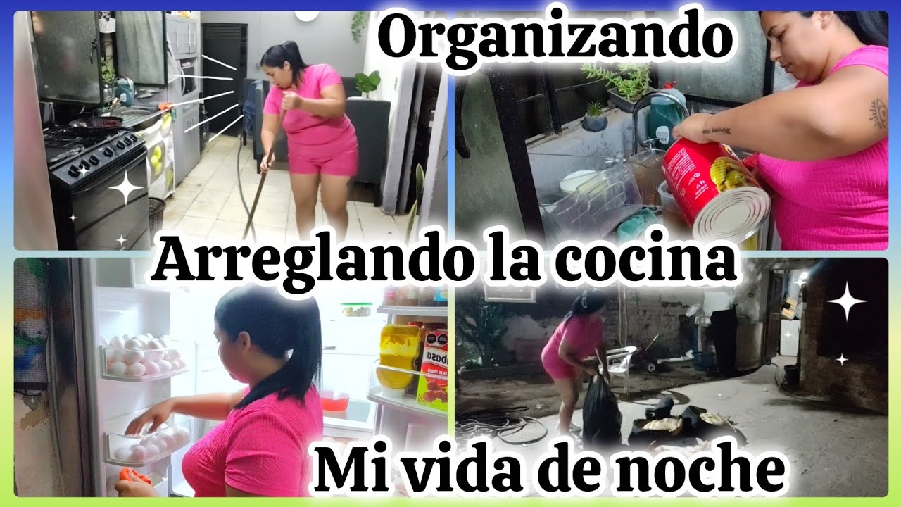 Poniendo la cocina como nueva🧹mi vida de noche🧺🧼