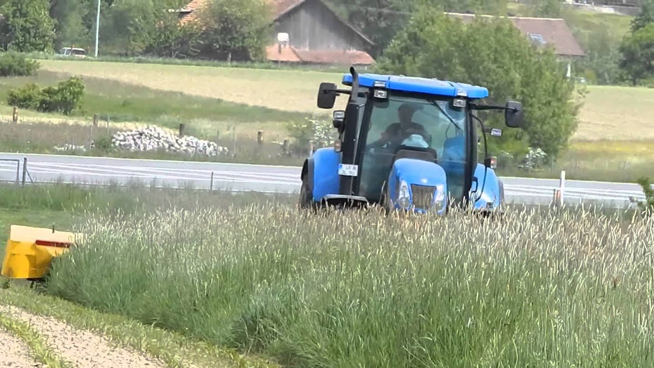 Gras Mähen 2k15 ► New Holland t 6070 & Fella Mähwerken im Einsatz