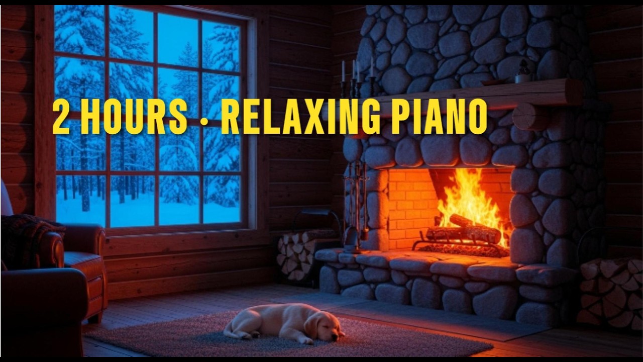 A Warm Cabin in the Snow ❄️🔥 2-Hour Relaxing Piano Music | Sleep, Study & Unwind – The Safe Haven