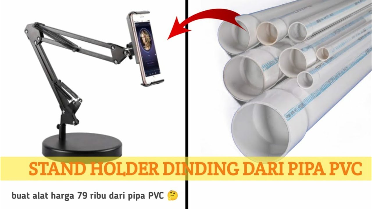 Stand Holder Dinding dari Pipa PVC
