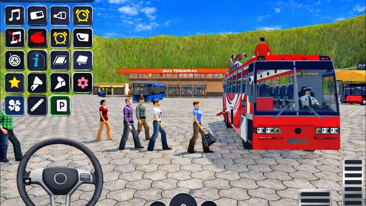 euro red coach bus simulator 2026 passenger drop gameplay android bus gameplay 