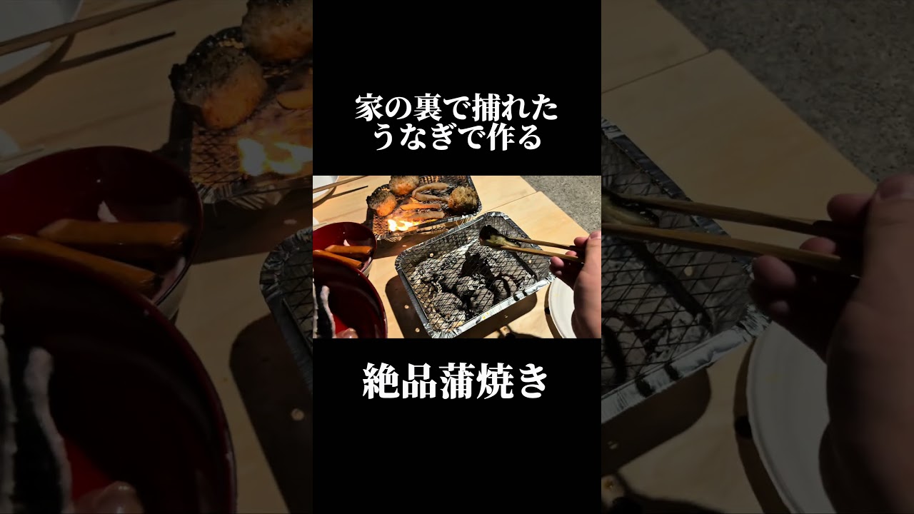 家の裏でとったうなぎを蒲焼きにして食う。