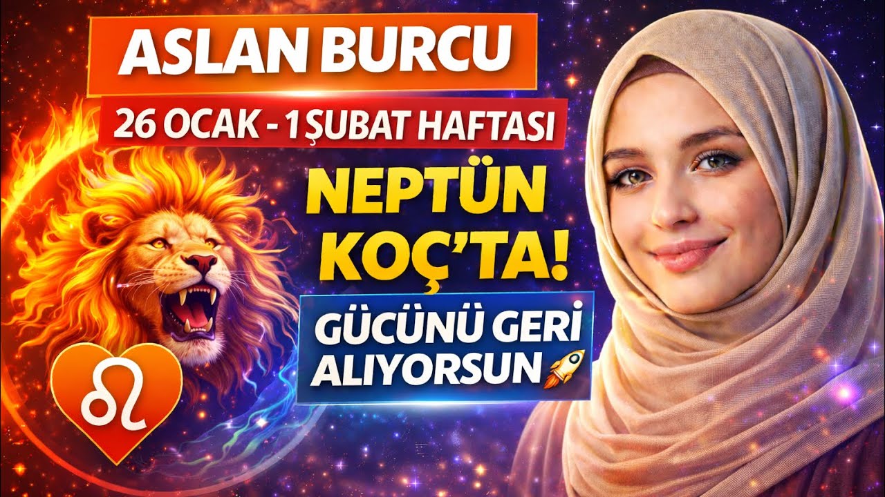 ASLAN & YÜKSELEN ASLAN 🦁 26 OCAK – 1 ŞUBAT | BAĞLAR DEĞİŞİYOR, SEN HAFİFLİYORSUN ✨