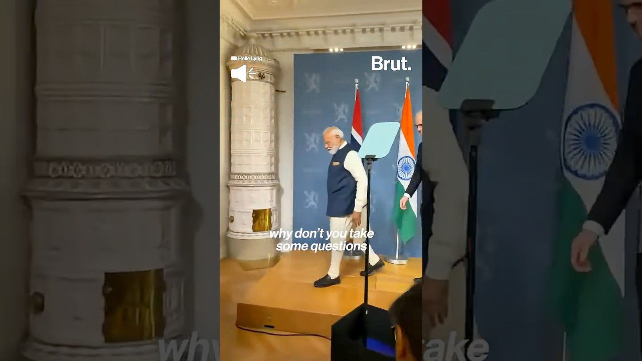 Did PM Modi avoid a question from a Norwegian journalist?