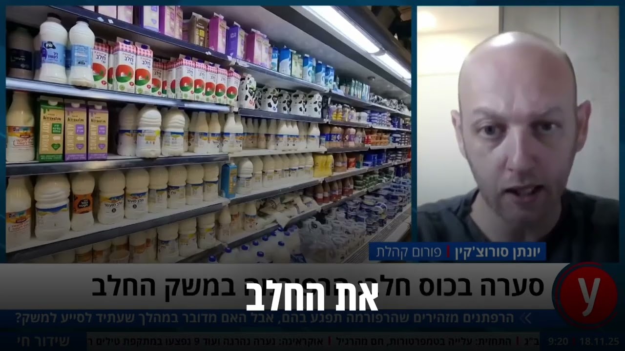 הכלכלן יונתן סורוצקין על רפורמת החלב באולפן Ynet