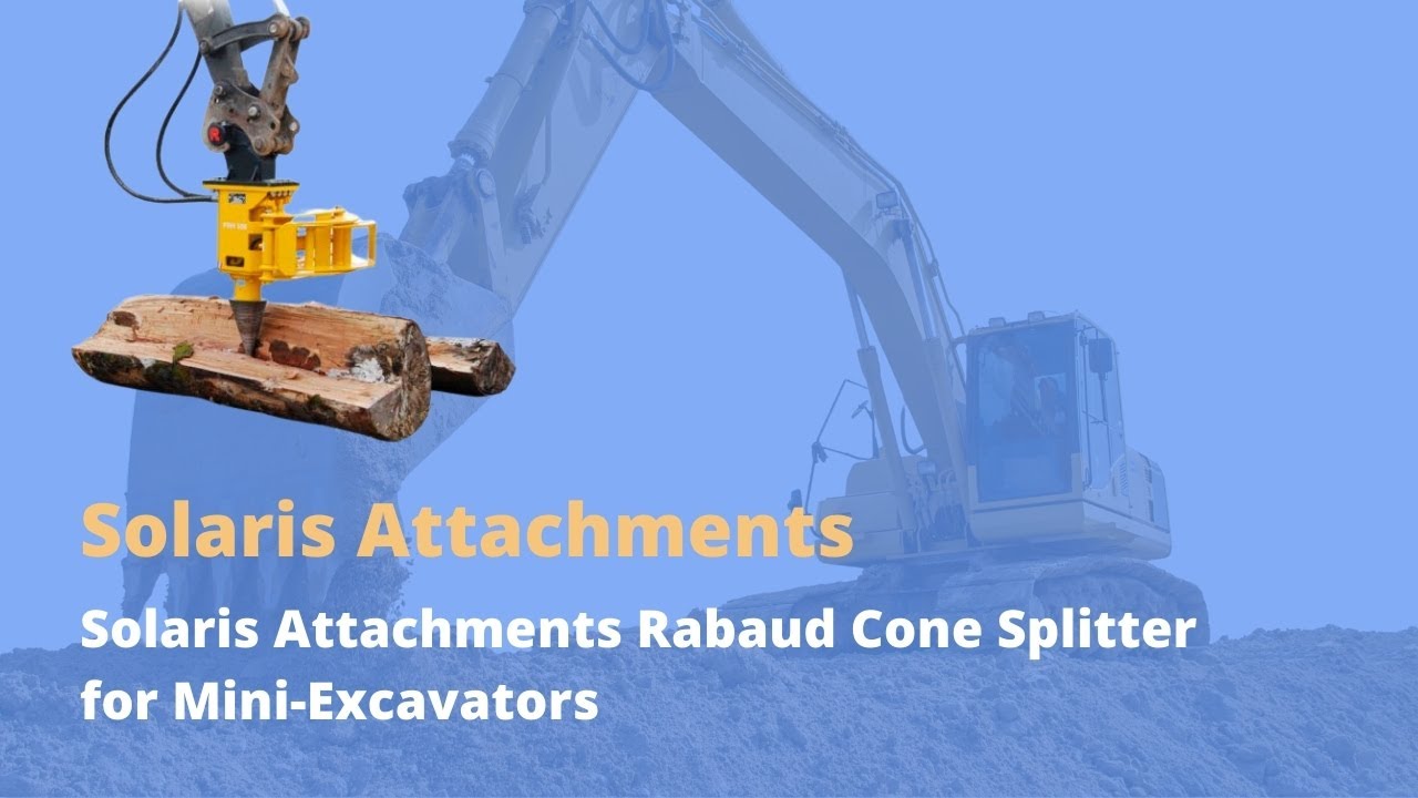 Solaris Attachments Rabaud Cone Splitter for Mini-Excavators