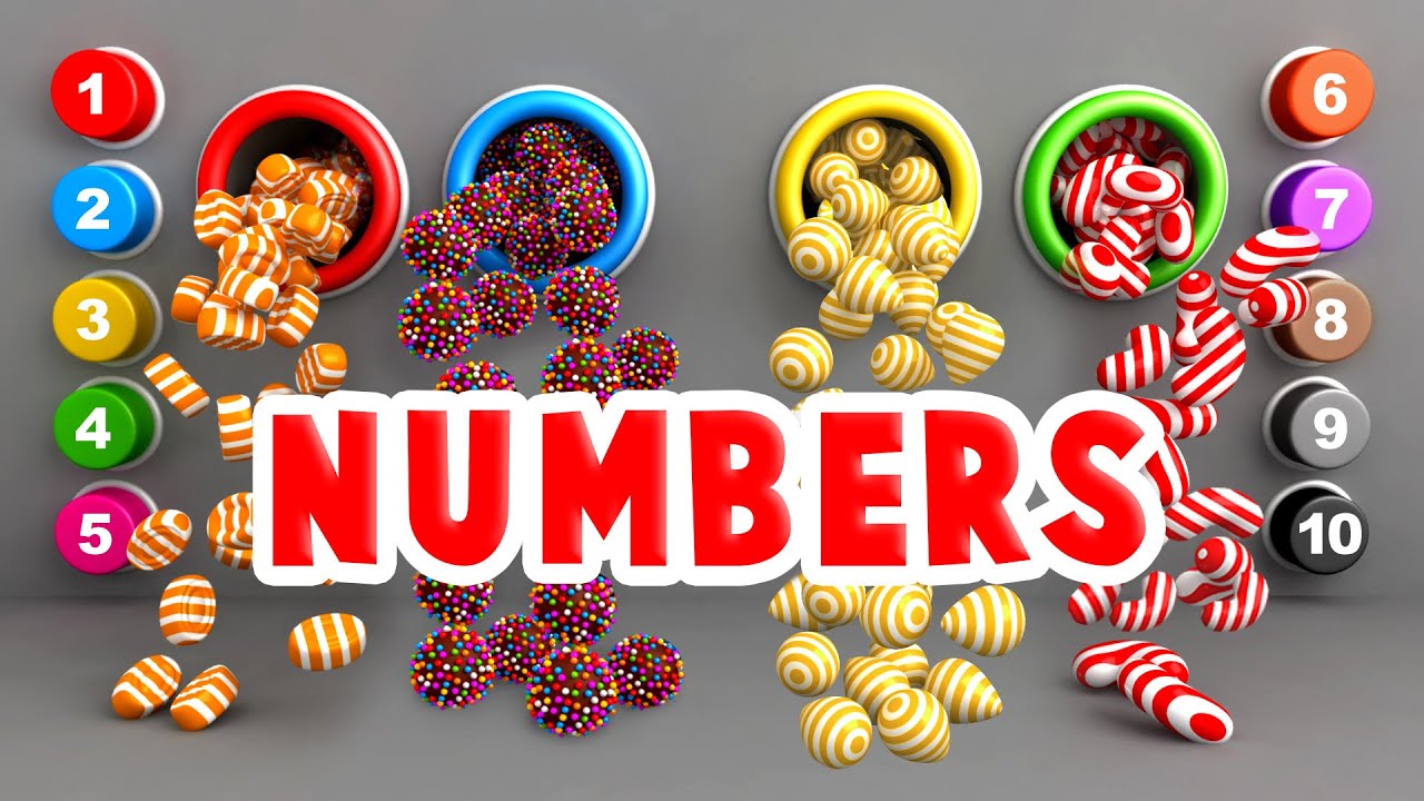 Count Numbers 1 to 10 for Toddlers  with A Lot of 3D Candy Surprise Eggs