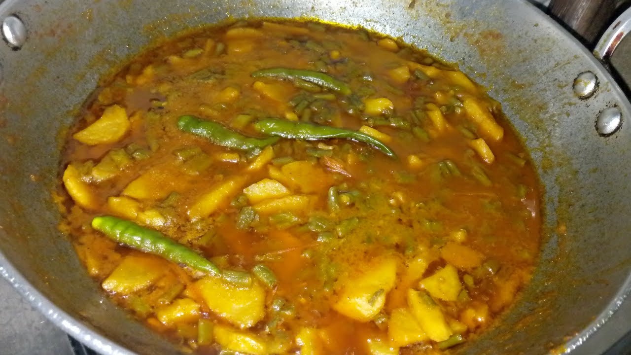 Aaloo bode ki sabji banane ki bahot asan recipi 😋/आलू बीन्स की टेस्टी सब्जी की रेसिपी 👌