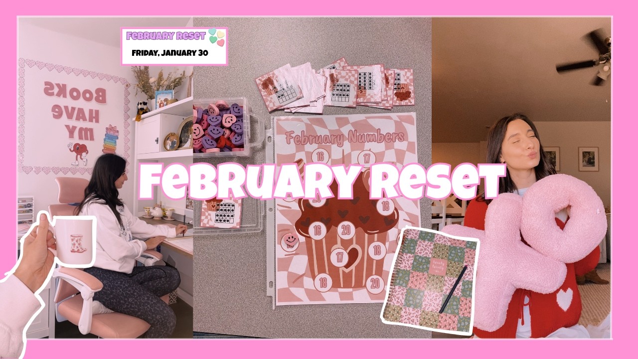 February Reset| Cleaning and organizing for a new month💕|