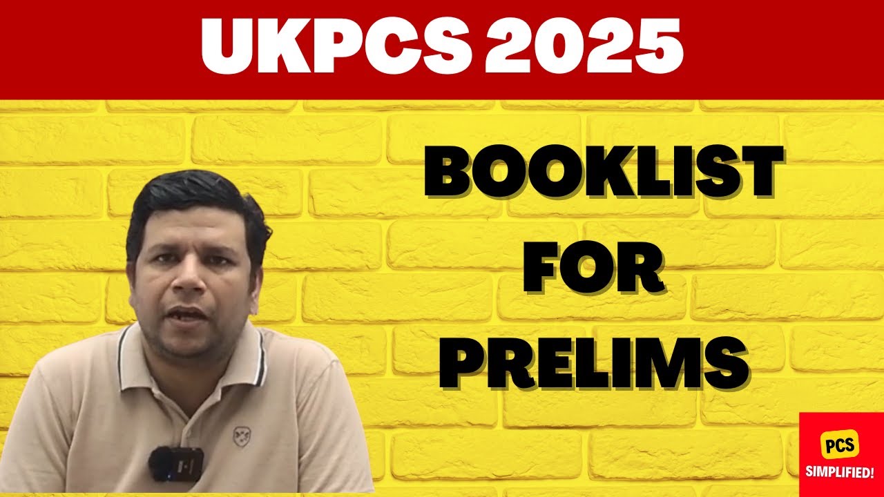 UKPCS 2025 Prelims exam : Booklist