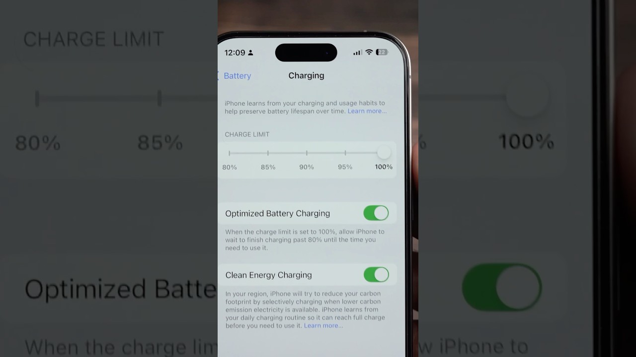 Новые настройки зарядки аккумулятора для iPhone 🪫🔋