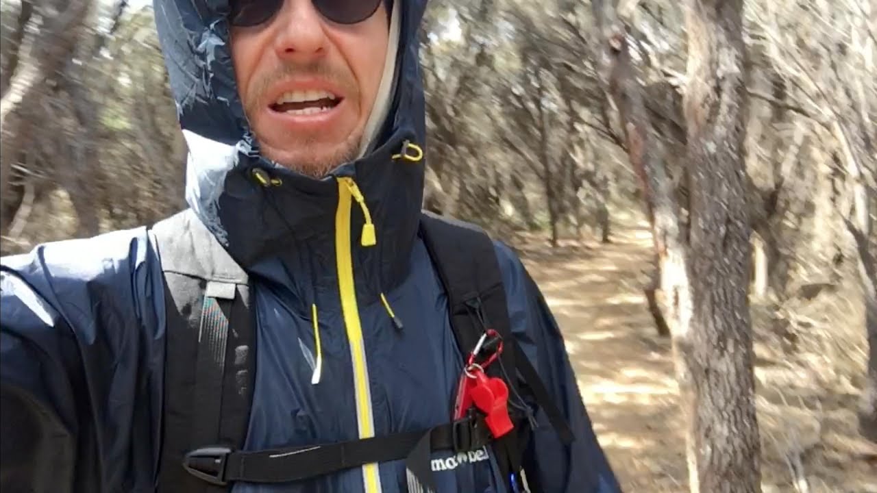 Montbell Versalite Raincoat Breathability test when hiking HARD