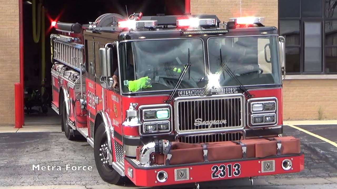 Crestwood IL Fire Dept Engine 2313 Responding