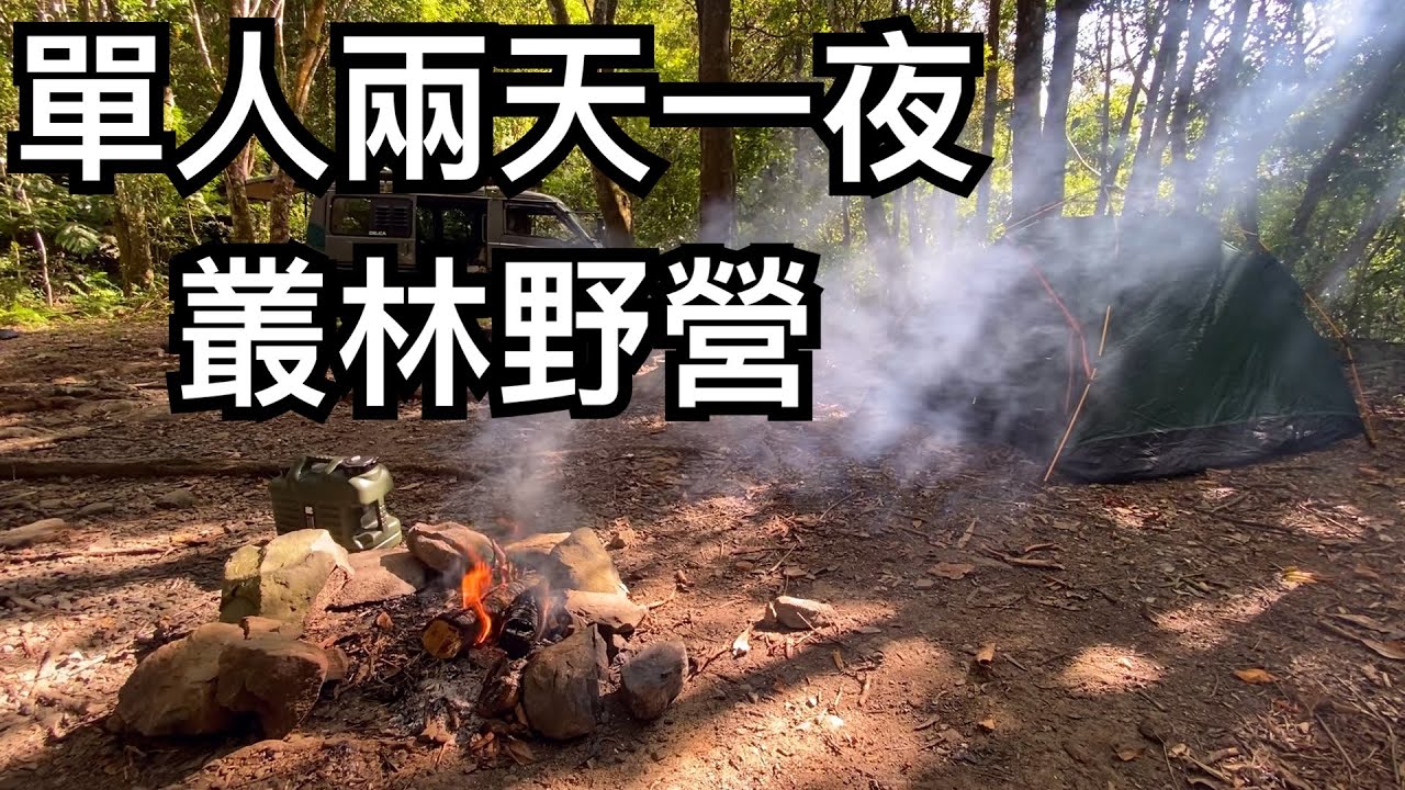 兩天一夜單人野營【夏日叢林野營,野太開心】#solocamping  #camping #野營 #焚き火  #野炊  #bushcraft #asmr #campfire #野外料理 #得利卡