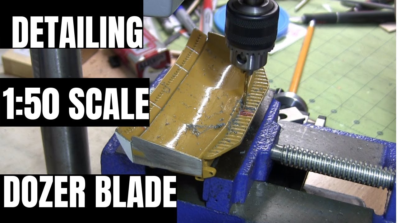 Detailing 1/50 scale dozer blade and building push cat arms