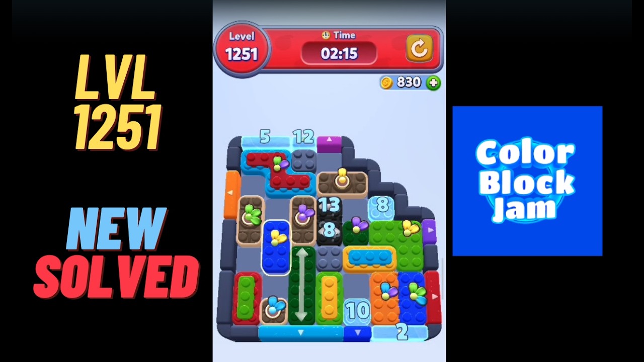 Colour Block Jam LEVEL 1251 (UPDATED NEW) Solution