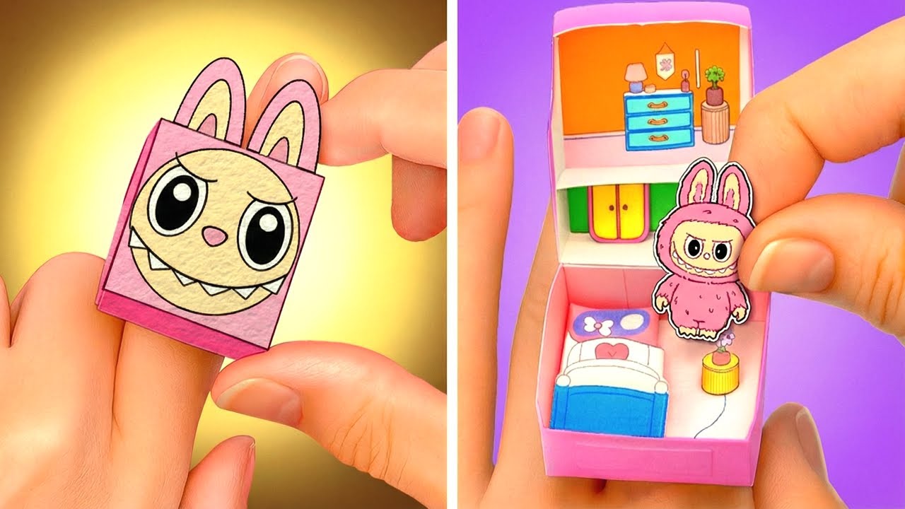 🏠📄✨ Paper World with Labubu 😮 Cozy DIY House