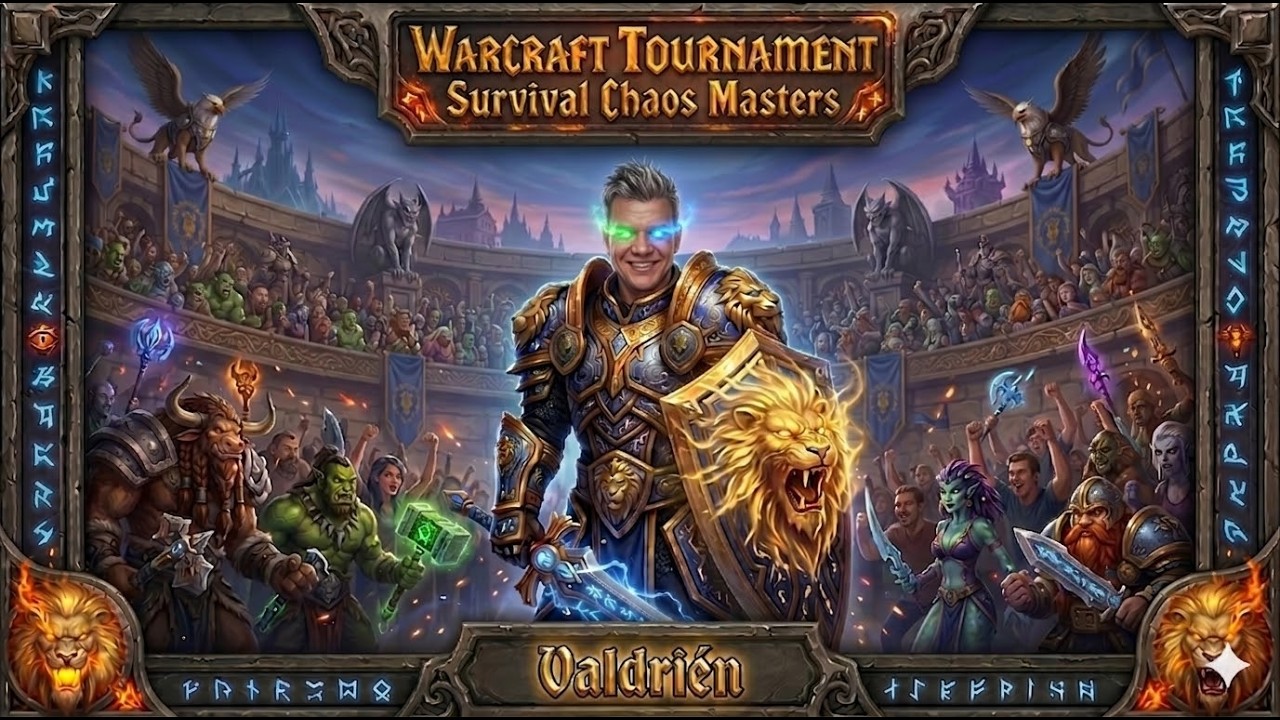 New Warcraft 3 Survival Chaos Tournament: The Masters ⚔️ | Official opening Match starring Valdri&eacute;n