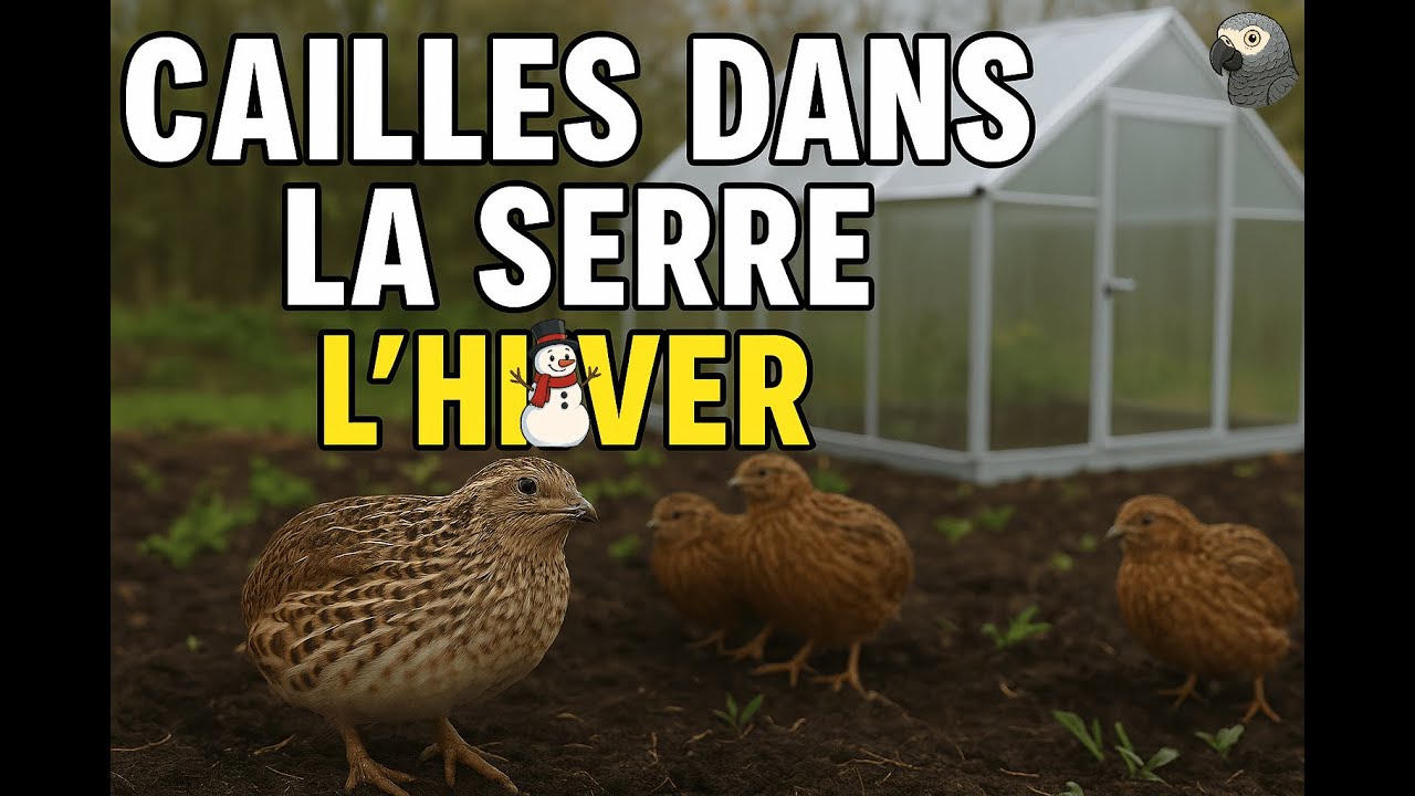 Caille dans la serre l’hiver