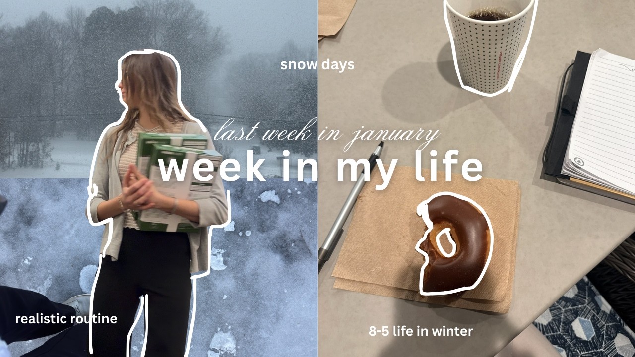 working my 9-5 during snowy days ❄️ | a week in my life