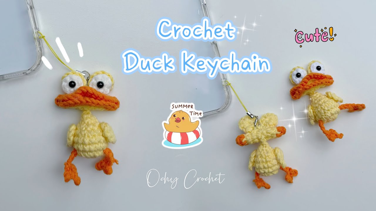 Cute Duck Keychain Crochet 🐥 | Easy Amigurumi Tutorial | Hướng Dẫn Móc Móc Khóa Con Vịt Siêu Dễ