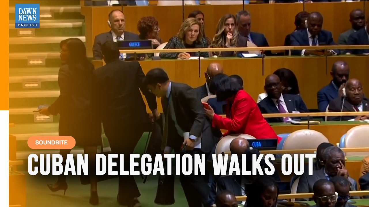 MOMENT: Cuban Delegation Walks Out After Trump Calls Cuba a &ldquo;Failed State&rdquo; | Dawn News English