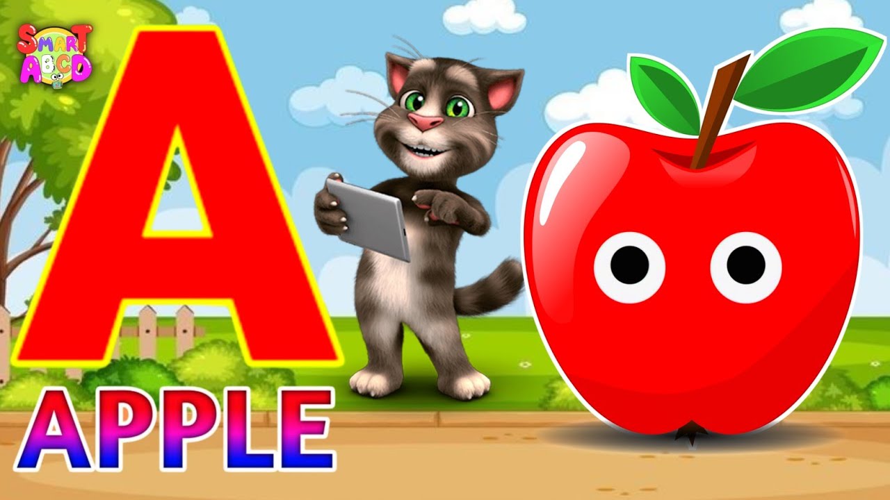 Phonics Song 2 with TWO Words in 3D - A For Apple🍎🍏- ABC Alphabet Songs with Sounds for Children's