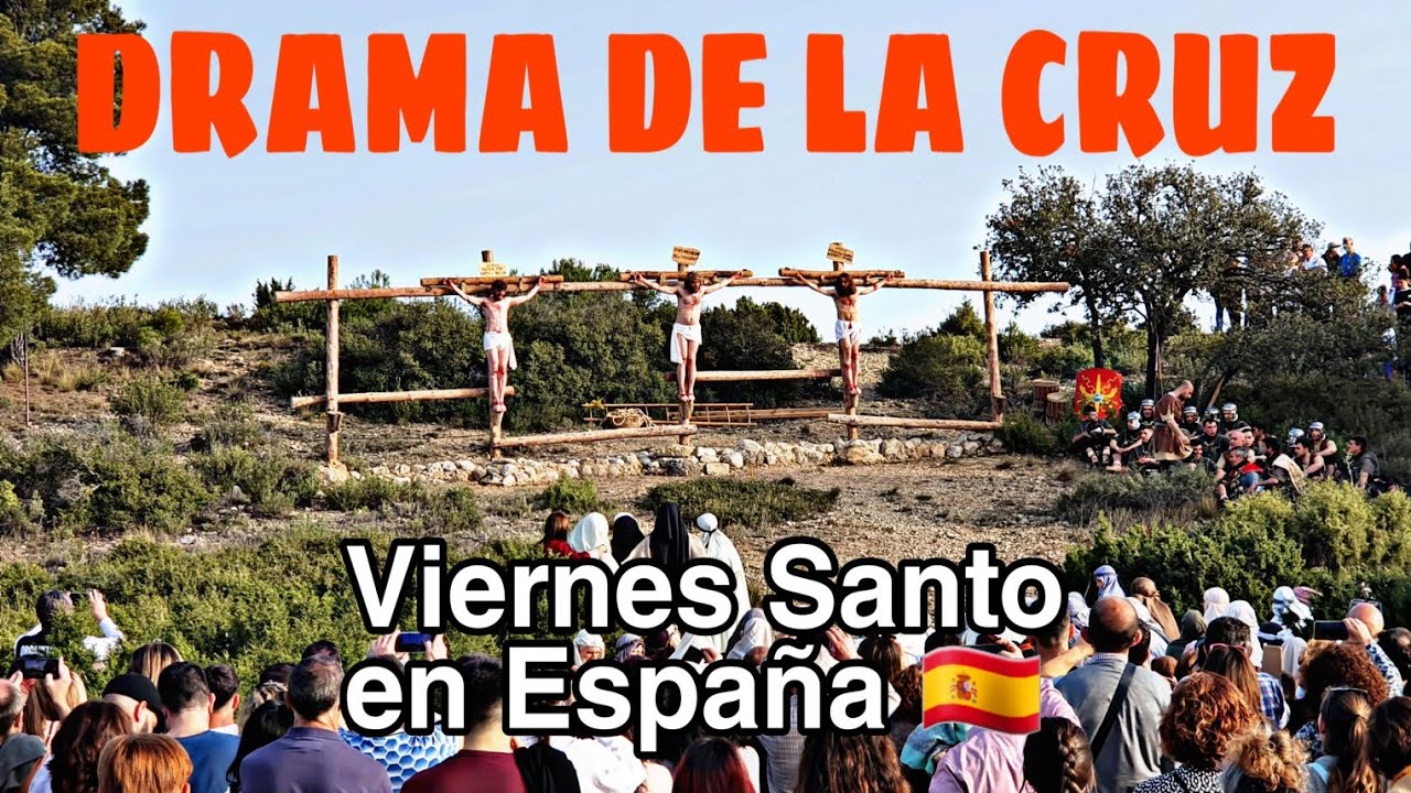 DRAMA DE LA CRUZ en  ALCORISA | SEMANA SANTA - Teruel, ESPAÑA 🇪🇸