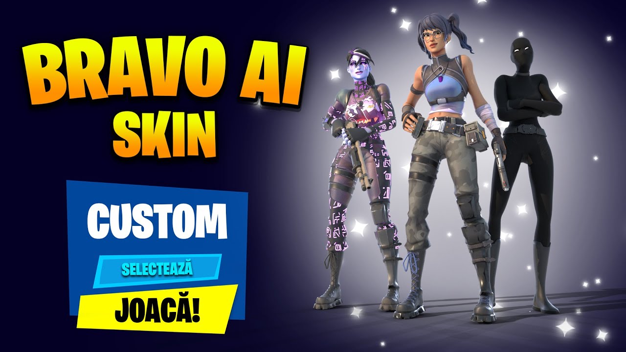 BRAVO AI SKIN CUSTOM CU ABONATII IAR! LIVE FORTNITE ROMANIA!