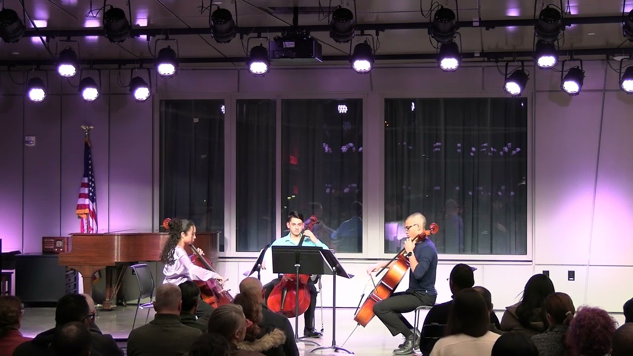 D Lehmann Nouveau Chamber Players 1.14.26 Suite for 3 Cellos Mov. 1 by Fernand de la Tombelle