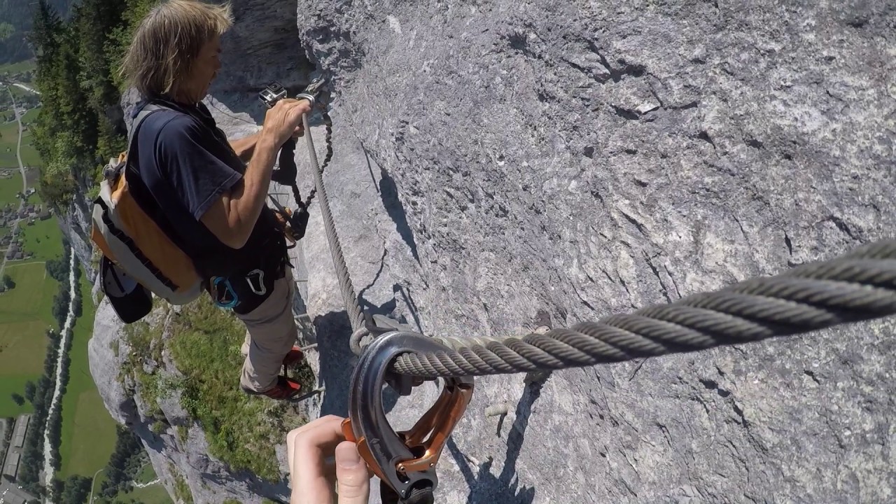 Via Feratta Interlaken-Murren, Switzerland - Part 3 (Cliff Face!)
