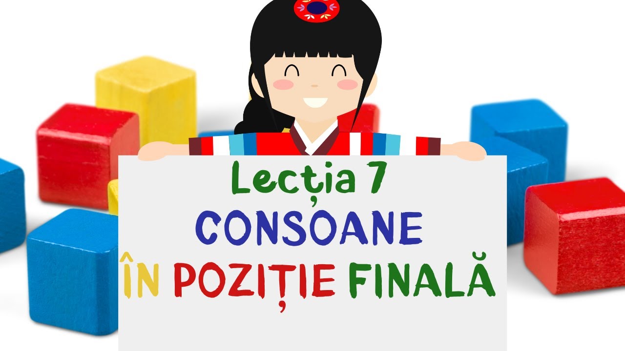 Lectia 7 - Consoane finale (Cursuri de coreeana pentru copii)
