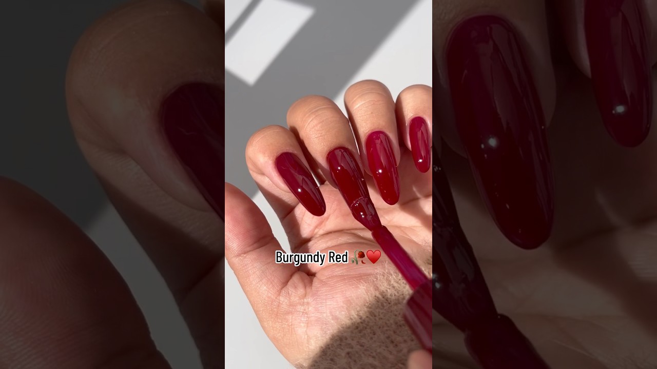 Burgundy red nails 🍷✨