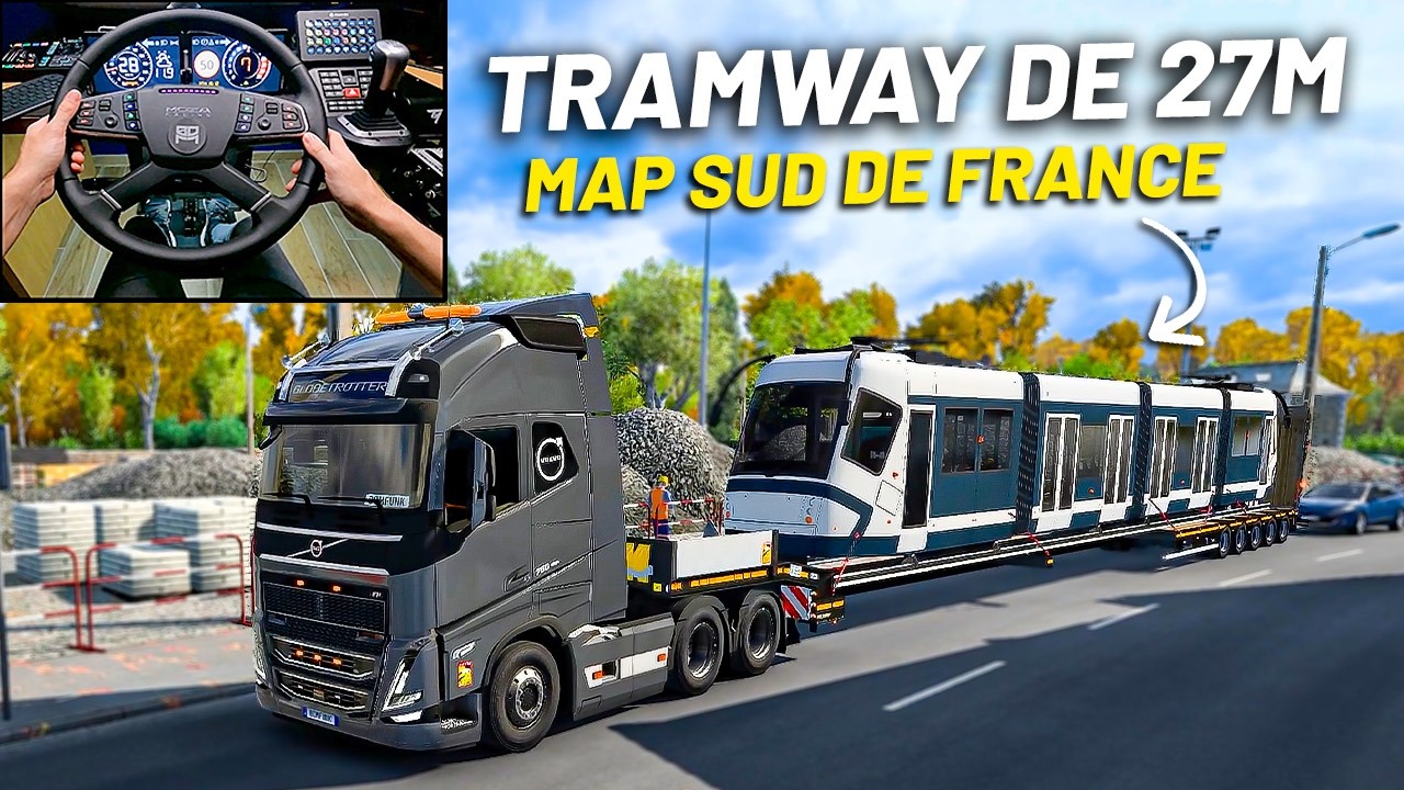🚨LIVRAISON D'UN TRAMWAY AVEC LA NOUVELLE REMORQUE PE5 - BBMODDINGS (Euro Truck Simulator 2/ETS2)