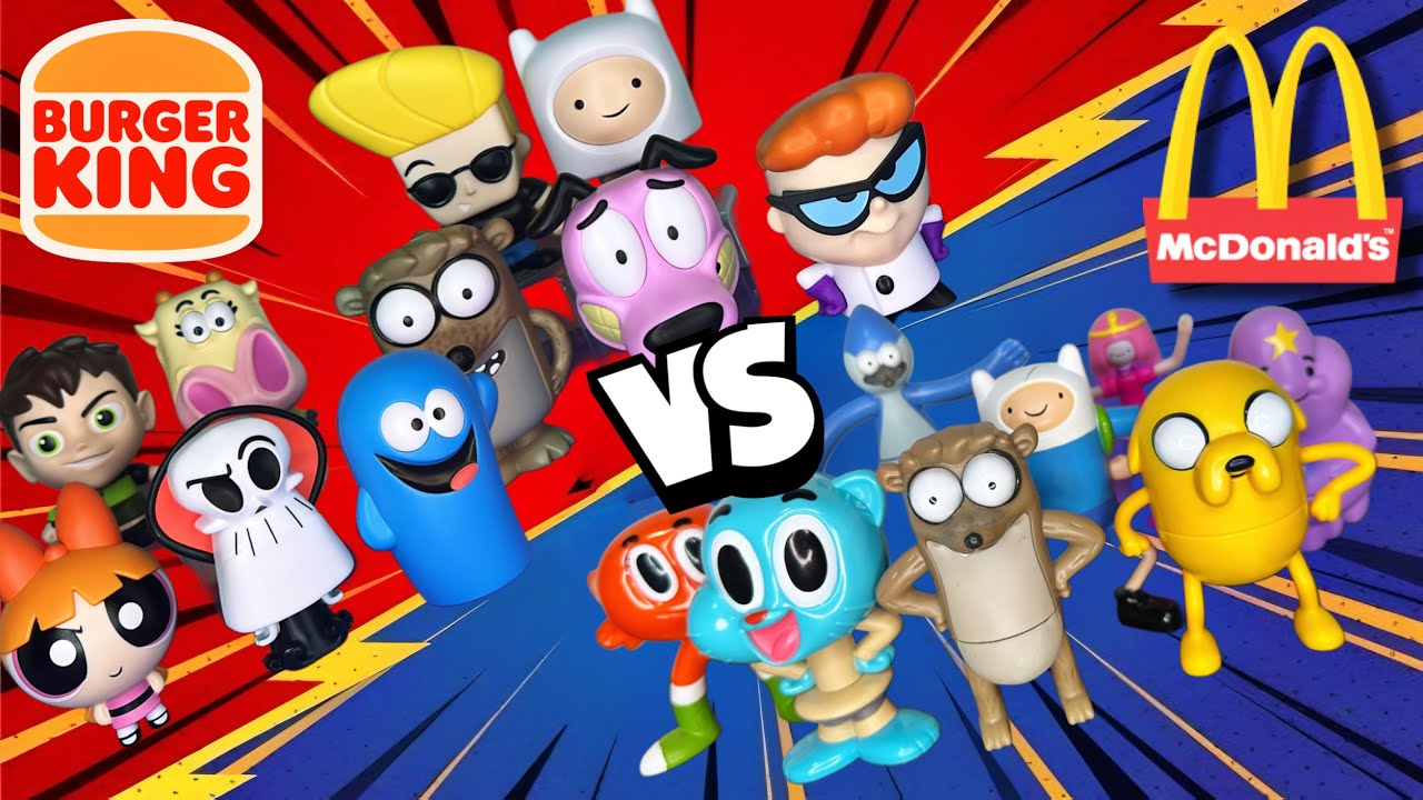 QUAL É MELHOR? COLEÇÃO CARTOON NETWORK BURGER KING VS MC DONALDS! PETER TOYS