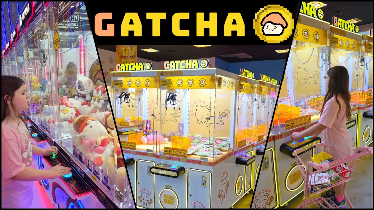 Закуски Gatcha Arcades и игры с плюшевыми игрушками в Орландо в торговом центре Florida Mall