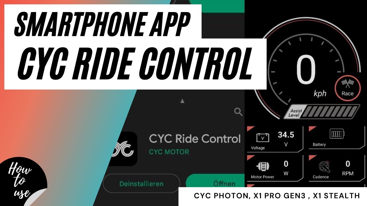 CYC Ride Control App ⚙️ Einstellungsmöglichkeiten ⚙️ - X-Serie Controller, x1 Pro & Stealth, Photon