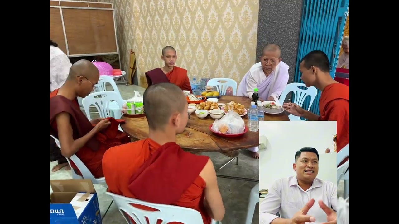 To offering special  delicious food to 100 monks 