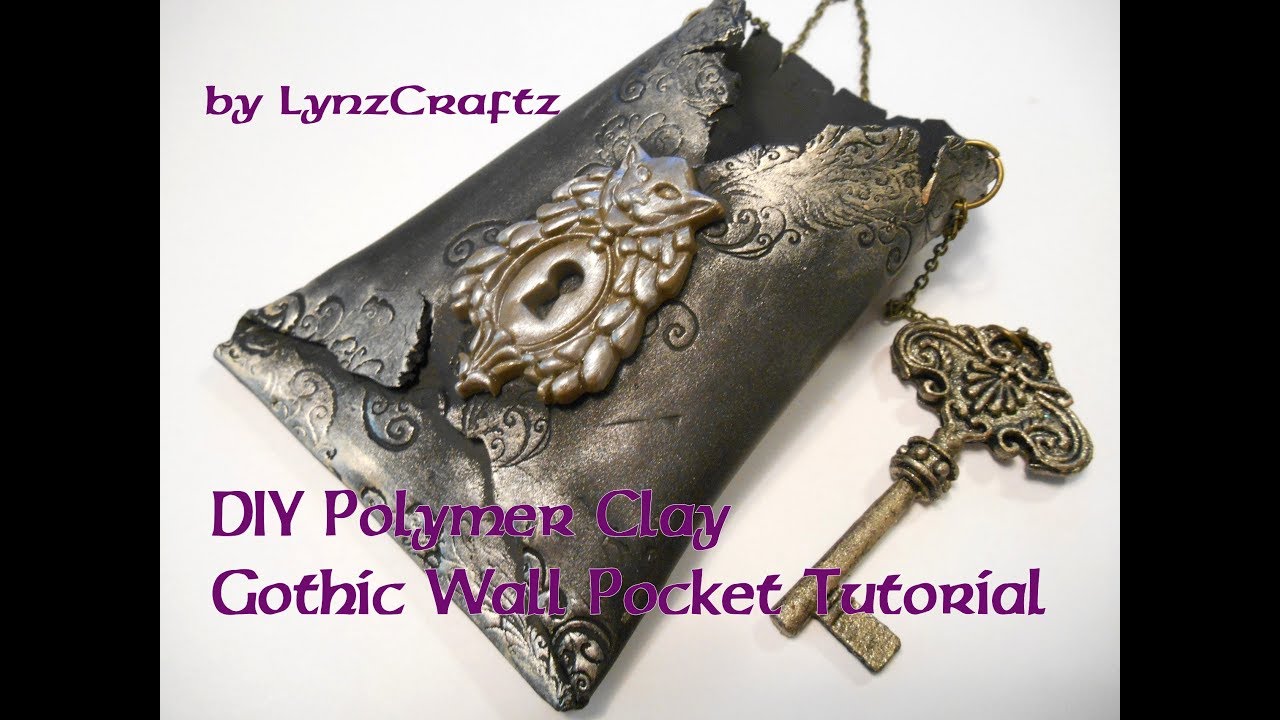#diy  #polymerclay  Gothic Wall Pocket Free Tutorial