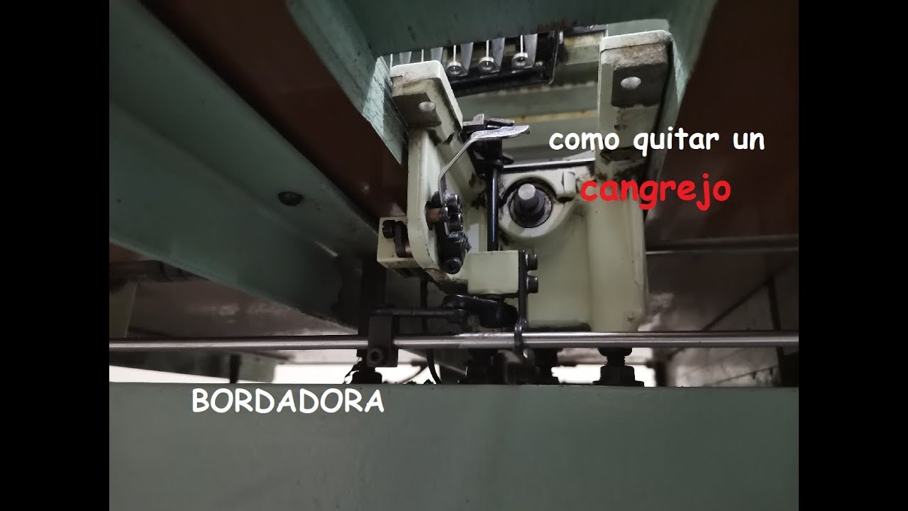 Como quitar un cangrejo para limpiar el mecanismo o calibrarlo en una bordadora (1 de 2)