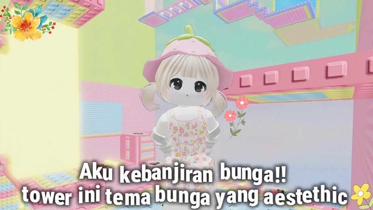 Tower ini bertemakan bunga pastel yang lucu dan aesthetic 🌸🌱🐹 | Petalising Tower | Roblox Indonesia
