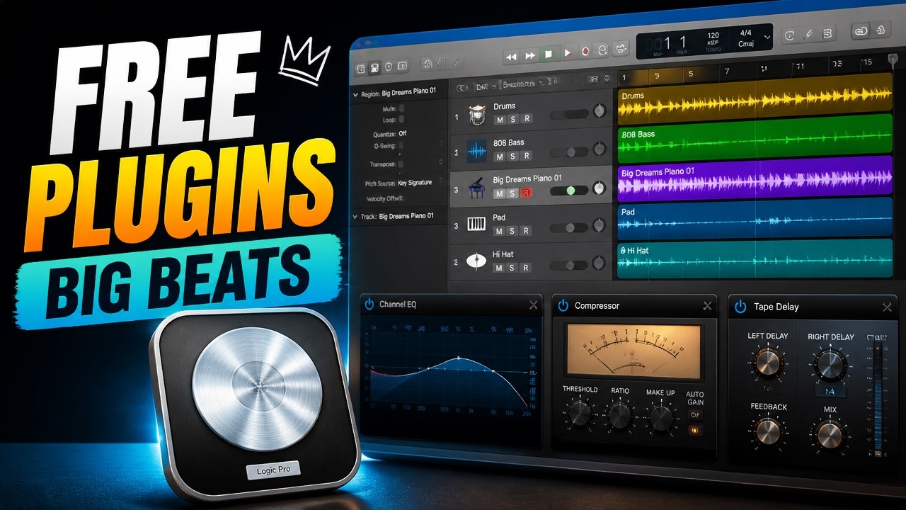 The Best Stock Plugins For Beat Making | Logic Pro Tutorial For Beginners | Beat Making Basics