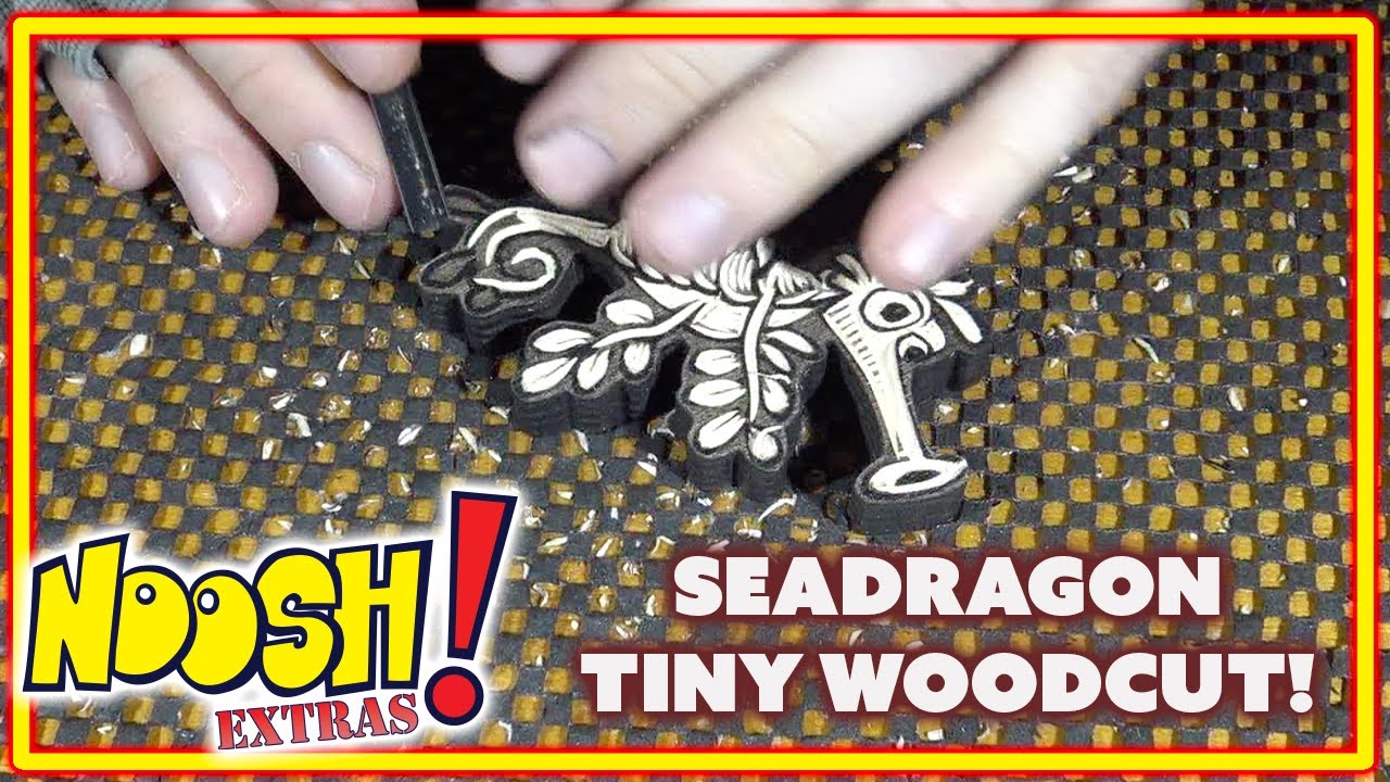 Noosh! Extras: Making a Tiny Woodcut Seadragon!