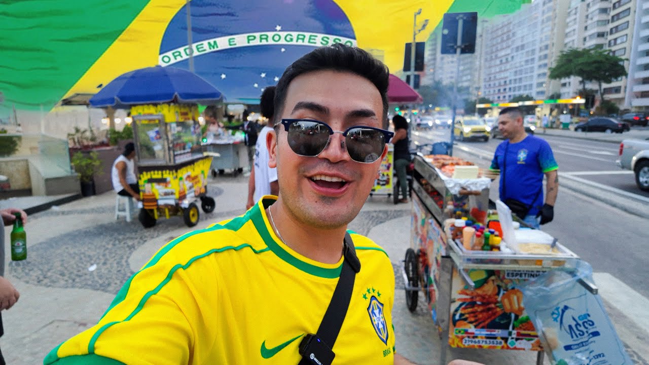 CHILENO PROBANDO COMIDA CALLEJERA EN BRASIL 🇧🇷