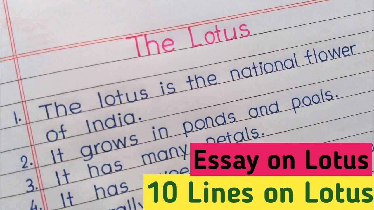 Essay on lotus flower in english || short essay on lotus || 10 lines on national flower ||