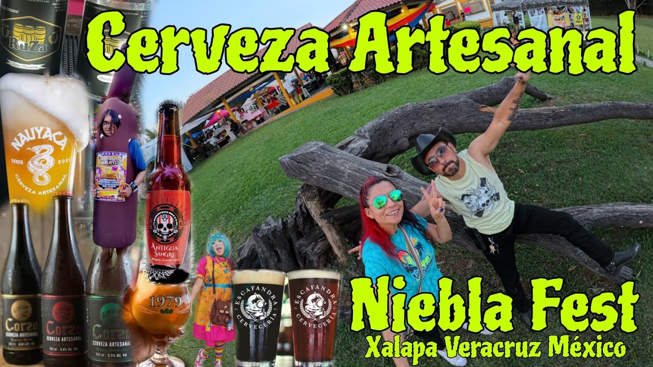 mucha CERVEZA artesanal, música en vivo, comida deliciosa.. en el Niebla Fest Xalapa Veracruz México