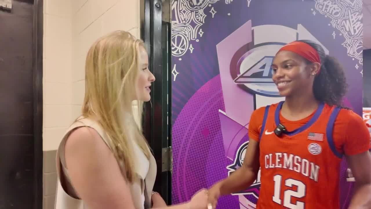 Palmetto Sports' Ella Grogan 1-on-1 with Mia Moore, Tigers win over No.8 Virginia in ACC Tourname...