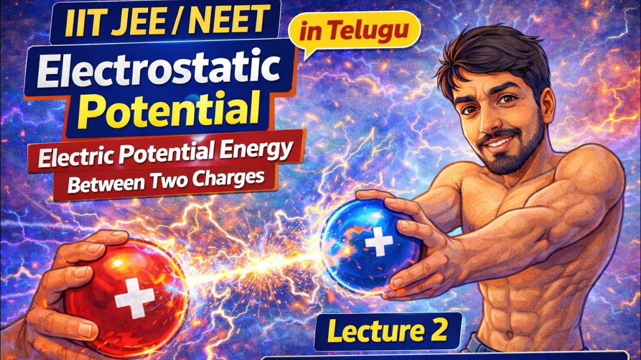 Electrostatic potential||Lecture_2||Electric potential energy due to two point charges||IIT/NEET 