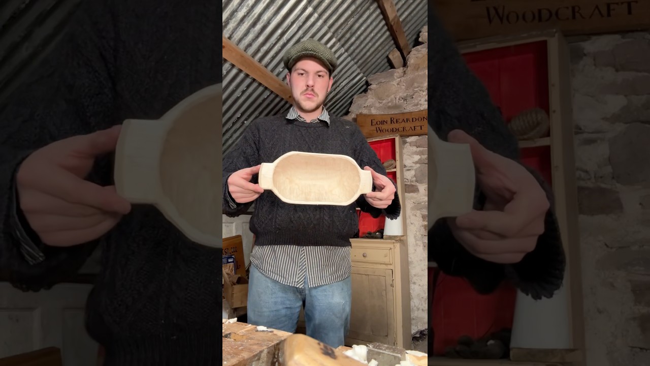 Carving a Sycamore Trough #ireland #carving #sycamore #craft #handtools #woodwork #traditional