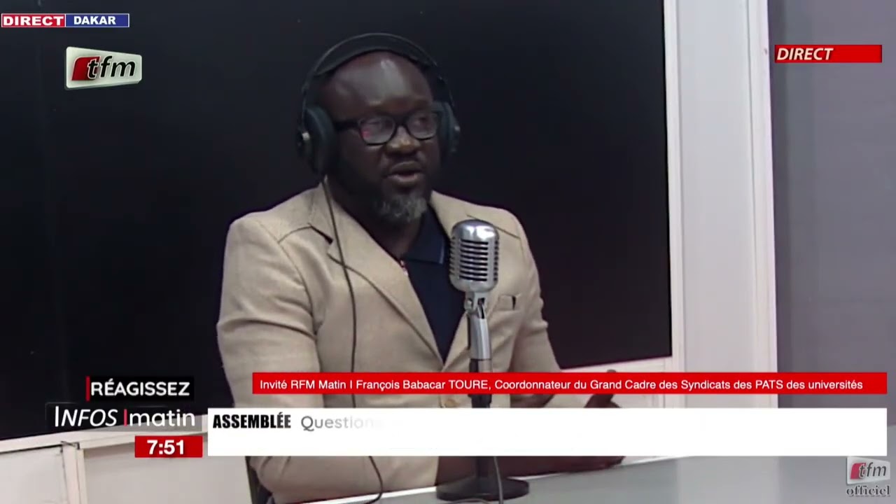 l'invité de rfm matin | François Babacar TOURE, coordonnateur du grand cadre des syndicats des PATS